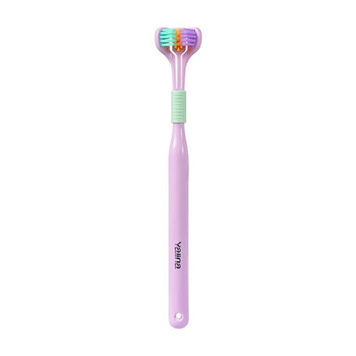 4PCS 360 Degree Three-sided Soft Bristle Toothbrush Oral Care Safety Toothbrush Teeth Deep Cleaning Portable Travel Dental Oral Care