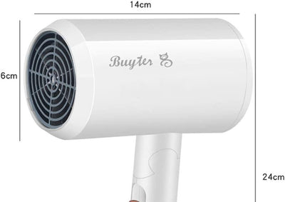 Uscător de păr pliabil compact de călătorie Blue-Ray Salon profesional Uscător de păr ionic cu zgomot redus 3 setări de căldură