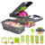 【14 ni 1】Tăiător de legume multifuncțional Mașină de tăiat fructe Răzătoare Tocători Coș de scurgere Tăiător 8 în 1 Gadgets Accesorii de bucătărie