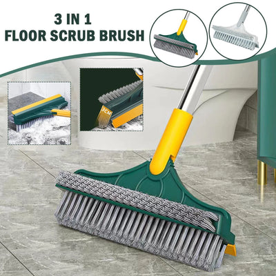 3 In 1 Floor Brush Long Handle Floor Cleaning Brush Retractable Swivel Floors Wiper Tile Cleanings Household Cleaning Tools